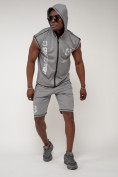 Купить Спортивный костюм летний мужской светло-серого цвета 2265SS, фото 10