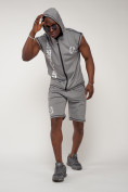 Купить Спортивный костюм летний мужской светло-серого цвета 2265SS, фото 9