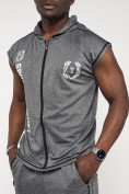 Купить Спортивный костюм летний мужской серого цвета 2265Sr, фото 10