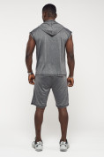 Купить Спортивный костюм летний мужской серого цвета 2265Sr, фото 4