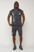 Купить Спортивный костюм летний мужской темно-серого цвета 2265TC, фото 5