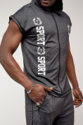 Купить Спортивный костюм летний мужской темно-серого цвета 2265TC, фото 15