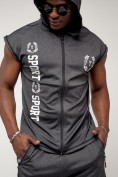 Купить Спортивный костюм летний мужской темно-серого цвета 2265TC, фото 16