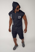 Купить Спортивный костюм летний мужской темно-синего цвета 2265TS, фото 8