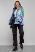 Купить Горнолыжная куртка женская зимняя большого размера разноцветного цвета 2270-1Rz, фото 17