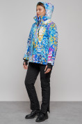 Купить Горнолыжная куртка женская зимняя большого размера разноцветного цвета 2270-1Rz, фото 19