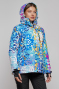 Купить Горнолыжная куртка женская зимняя большого размера разноцветного цвета 2270-1Rz, фото 20