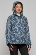 Купить Горнолыжная куртка женская зимняя большого размера темно-серого цвета 2270-1TC