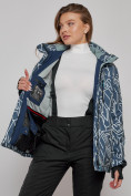 Купить Горнолыжная куртка женская зимняя большого размера темно-серого цвета 2270-1TC, фото 10
