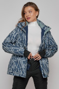 Купить Горнолыжная куртка женская зимняя большого размера темно-серого цвета 2270-1TC, фото 13