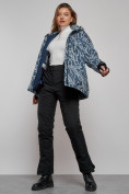 Купить Горнолыжная куртка женская зимняя большого размера темно-серого цвета 2270-1TC, фото 15