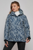 Купить Горнолыжная куртка женская зимняя большого размера темно-серого цвета 2270-1TC, фото 4