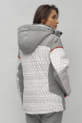 Купить Горнолыжная куртка женская зимняя великан белого цвета 2272-1Bl, фото 13
