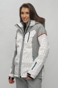 Купить Горнолыжная куртка женская зимняя великан белого цвета 2272-1Bl, фото 2