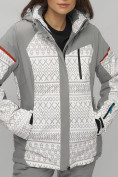 Купить Горнолыжная куртка женская зимняя великан белого цвета 2272-1Bl, фото 4