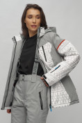 Купить Горнолыжная куртка женская зимняя великан белого цвета 2272-1Bl, фото 9