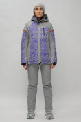 Купить Горнолыжная куртка женская зимняя великан фиолетового цвета 2272-1F, фото 11