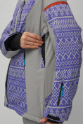 Купить Горнолыжная куртка женская зимняя великан фиолетового цвета 2272-1F, фото 4