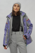 Купить Горнолыжная куртка женская зимняя великан фиолетового цвета 2272-1F, фото 7