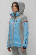 Купить Горнолыжная куртка женская зимняя великан голубого цвета 2272-1Gl, фото 11