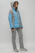 Купить Горнолыжная куртка женская зимняя великан голубого цвета 2272-1Gl, фото 12