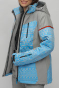 Купить Горнолыжная куртка женская зимняя великан голубого цвета 2272-1Gl, фото 2
