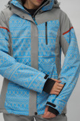 Купить Горнолыжная куртка женская зимняя великан голубого цвета 2272-1Gl, фото 8