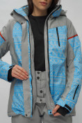 Купить Горнолыжная куртка женская зимняя великан голубого цвета 2272-1Gl, фото 9