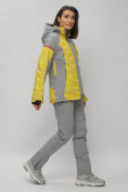 Купить Горнолыжная куртка женская зимняя великан желтого цвета 2272-1J, фото 17