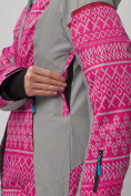 Купить Горнолыжная куртка женская зимняя великан розового цвета 2272-1R, фото 7