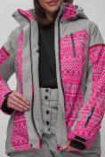 Купить Горнолыжная куртка женская зимняя великан розового цвета 2272-1R, фото 9