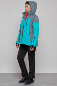 Купить Горнолыжная куртка женская зимняя большого размера бирюзового цвета 2272-3Br, фото 20