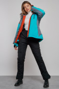 Купить Горнолыжная куртка женская зимняя большого размера бирюзового цвета 2272-3Br, фото 21
