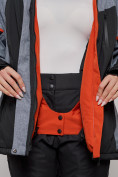 Купить Горнолыжная куртка женская зимняя большого размера черного цвета 2272-3Ch, фото 13