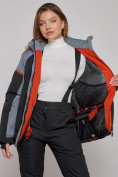 Купить Горнолыжная куртка женская зимняя большого размера черного цвета 2272-3Ch, фото 15