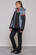 Купить Горнолыжная куртка женская зимняя большого размера черного цвета 2272-3Ch, фото 3