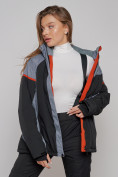 Купить Горнолыжная куртка женская зимняя большого размера черного цвета 2272-3Ch, фото 20