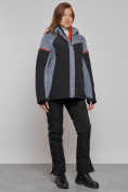 Купить Горнолыжная куртка женская зимняя большого размера черного цвета 2272-3Ch, фото 4