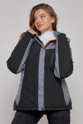Купить Горнолыжная куртка женская зимняя большого размера черного цвета 2272-3Ch, фото 7