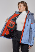 Купить Горнолыжная куртка женская зимняя большого размера фиолетового цвета 2272-3F, фото 10