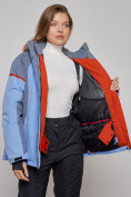 Купить Горнолыжная куртка женская зимняя большого размера фиолетового цвета 2272-3F, фото 11