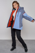 Купить Горнолыжная куртка женская зимняя большого размера фиолетового цвета 2272-3F, фото 12
