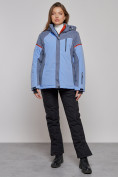 Купить Горнолыжная куртка женская зимняя большого размера фиолетового цвета 2272-3F, фото 16