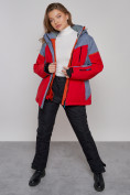 Купить Горнолыжная куртка женская зимняя большого размера красного цвета 2272-3Kr, фото 17