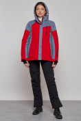 Купить Горнолыжная куртка женская зимняя большого размера красного цвета 2272-3Kr, фото 19