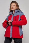 Купить Горнолыжная куртка женская зимняя большого размера красного цвета 2272-3Kr, фото 6
