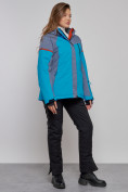 Купить Горнолыжная куртка женская зимняя большого размера синего цвета 2272-3S, фото 16