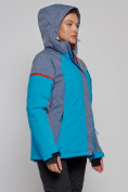 Купить Горнолыжная куртка женская зимняя большого размера синего цвета 2272-3S, фото 12
