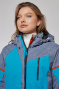 Купить Горнолыжная куртка женская зимняя большого размера синего цвета 2272-3S, фото 8