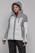 Купить Горнолыжная куртка женская зимняя белого цвета 2272Bl, фото 3